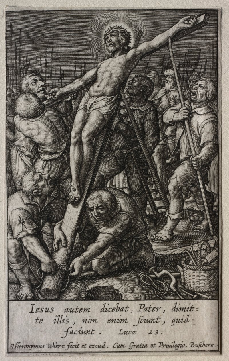 The Passion: Christ Being Crucified by Hieronymus or Jerome Wierix