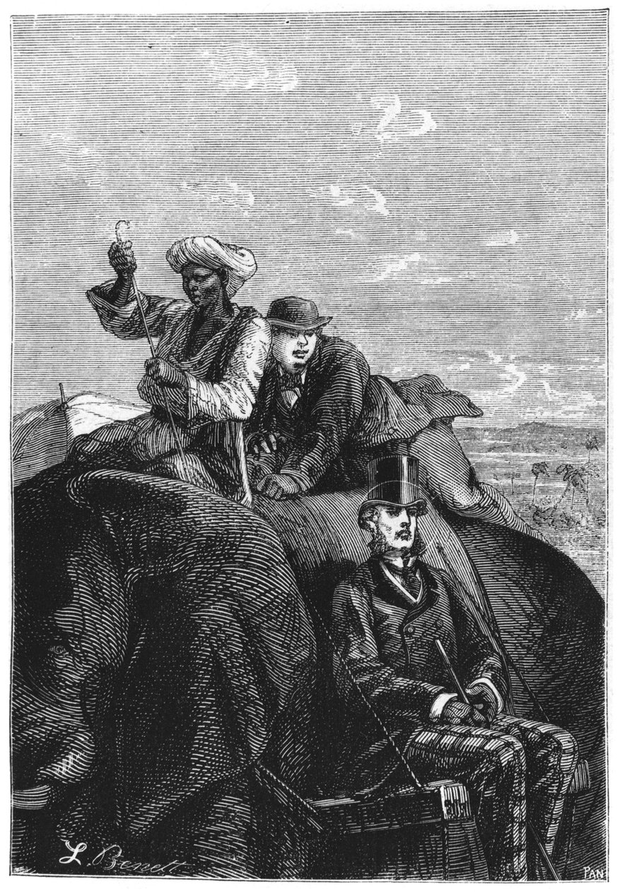 Phileas Fogg and Passepartout, illustration from 