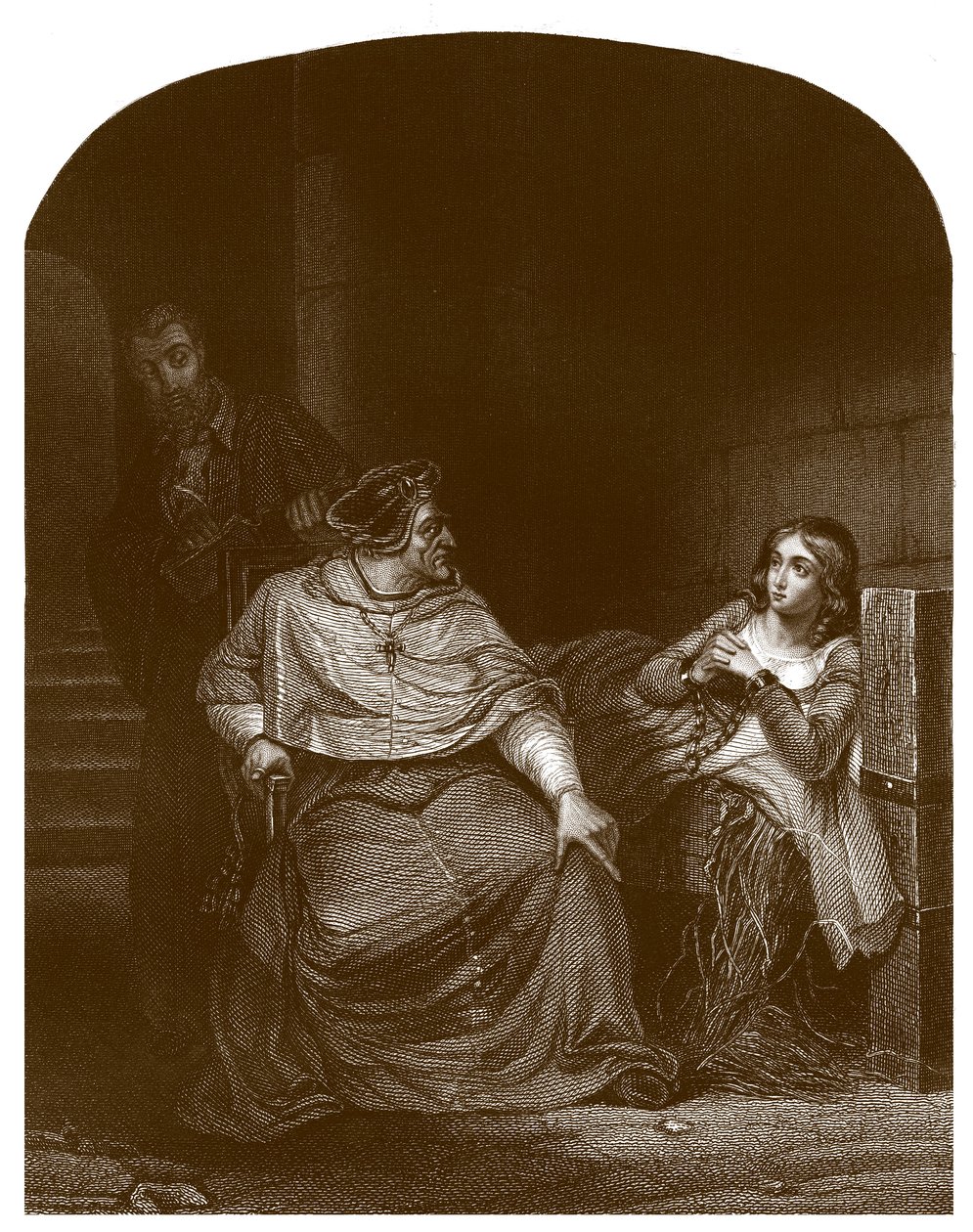 Joan of Arc is Interrogated by the Bishop of Winchester by Hippolyte Delaroche