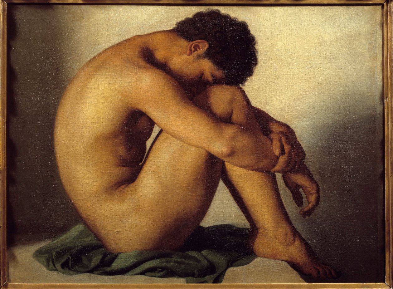 Study of Young Man Naked by Hippolyte Flandrin