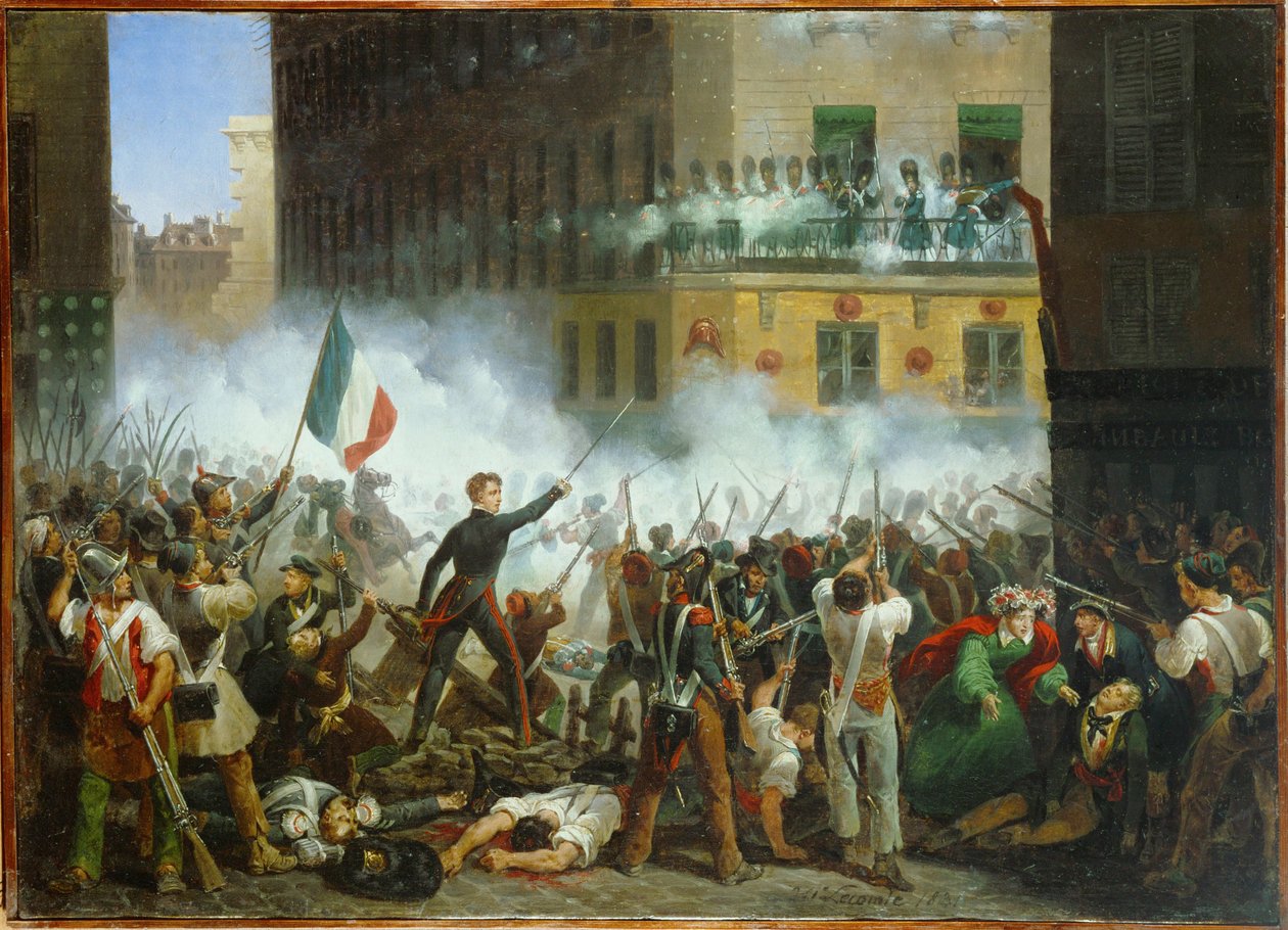 Battle in the Rue De Rohan by Hippolyte Lecomte