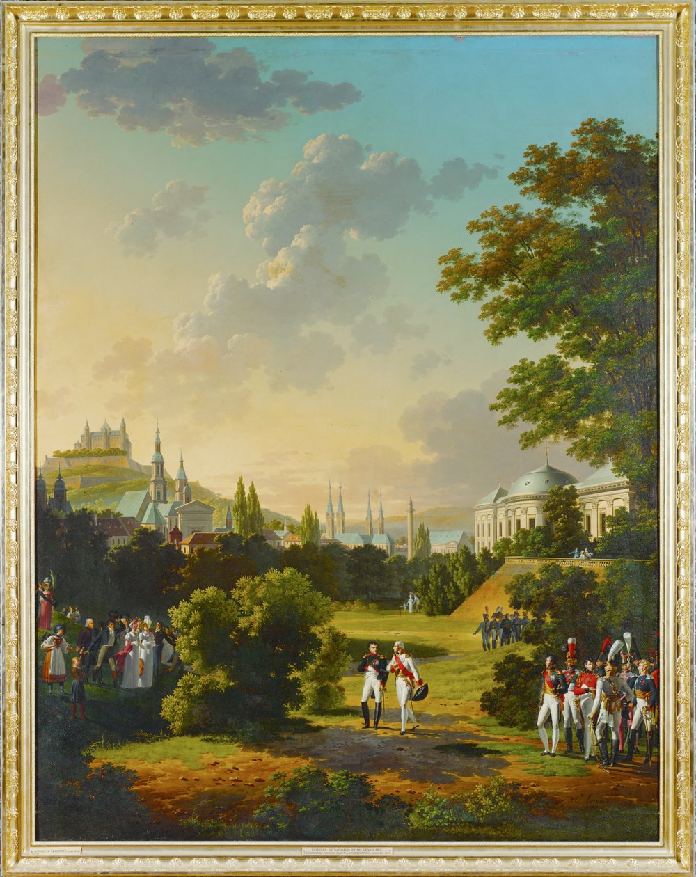 Meeting Between Napoleon I and the Grand Duke Ferdinand Joseph at Wuerzburg, Germany by Hippolyte Lecomte