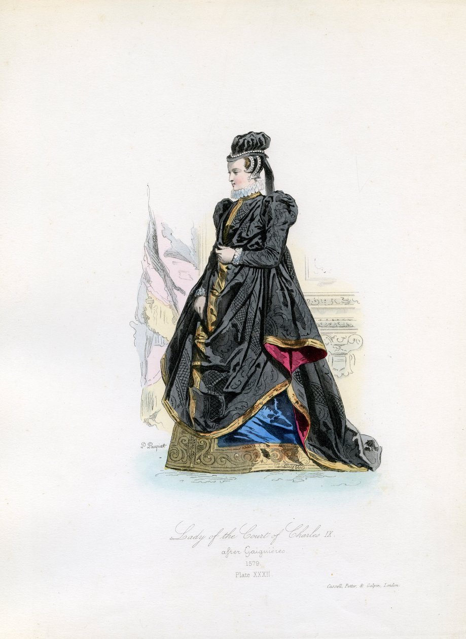Lady of the Court of Charles IX by Hippolyte Louis and Polydore Pauquet