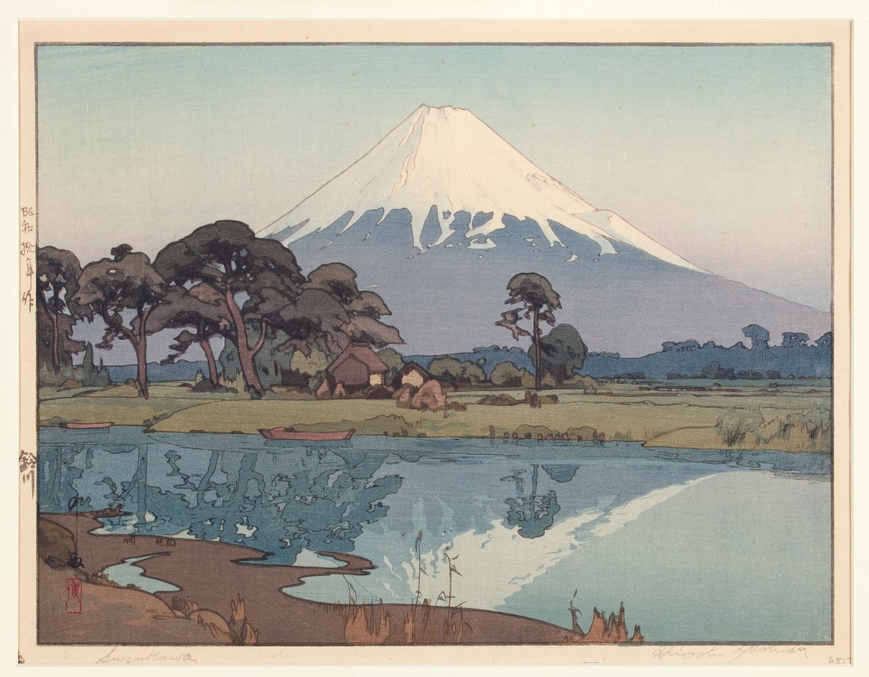 「大きな幸せ」Hiroshi Watanabe 版画 青い象 686/800 jg111738-36.jpg