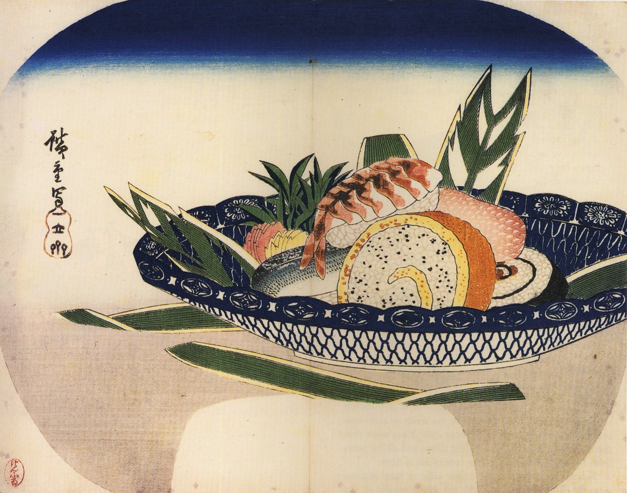 Bowl of Sushi by Utagawa Hiroshige