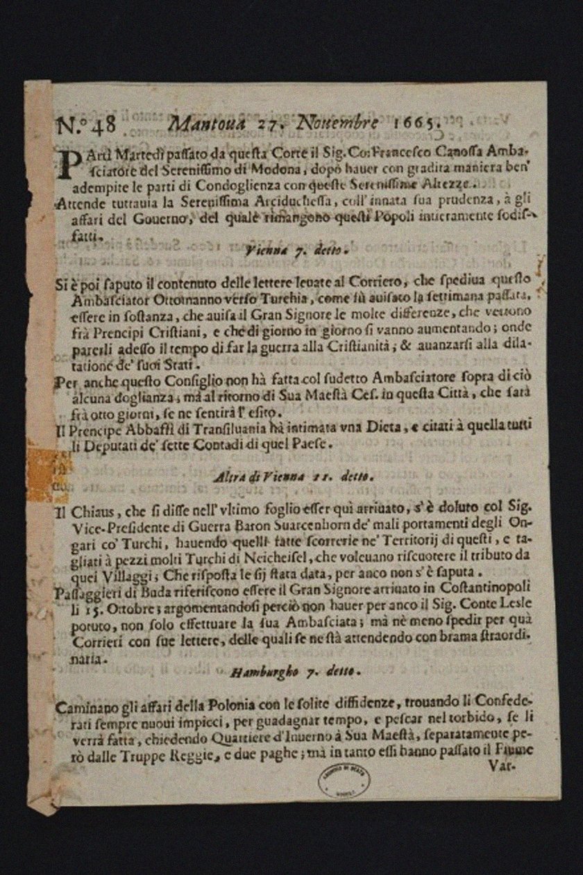Gazzetta di Mantova - oldest Italian newspaper by Historic Object