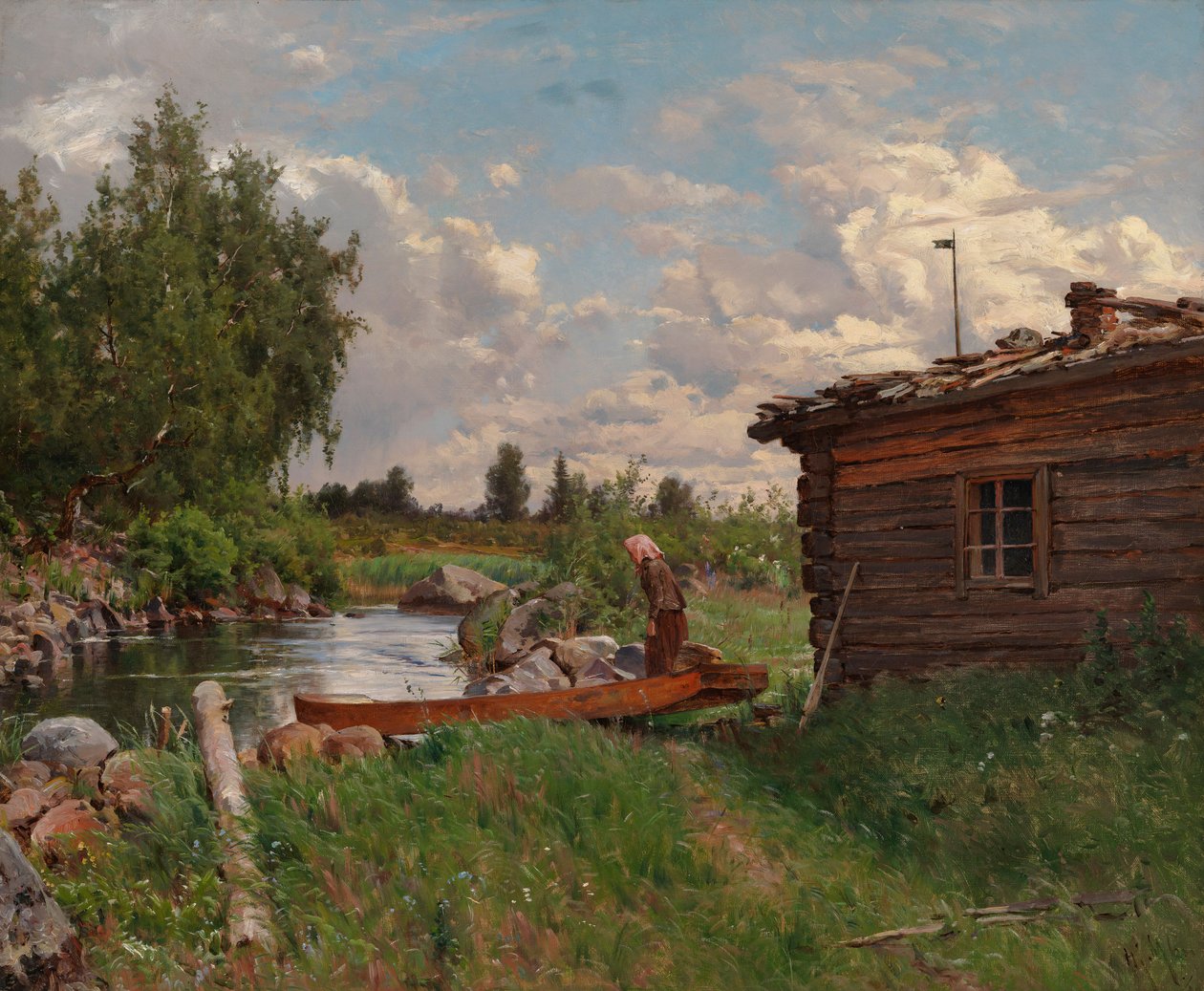 By a Stream by Hjalmar Munsterhjelm
