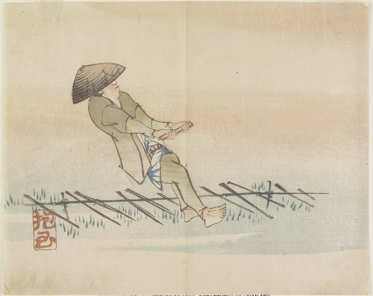 Man Pulling Silk Thread by Hogyoku: Buy fine art print