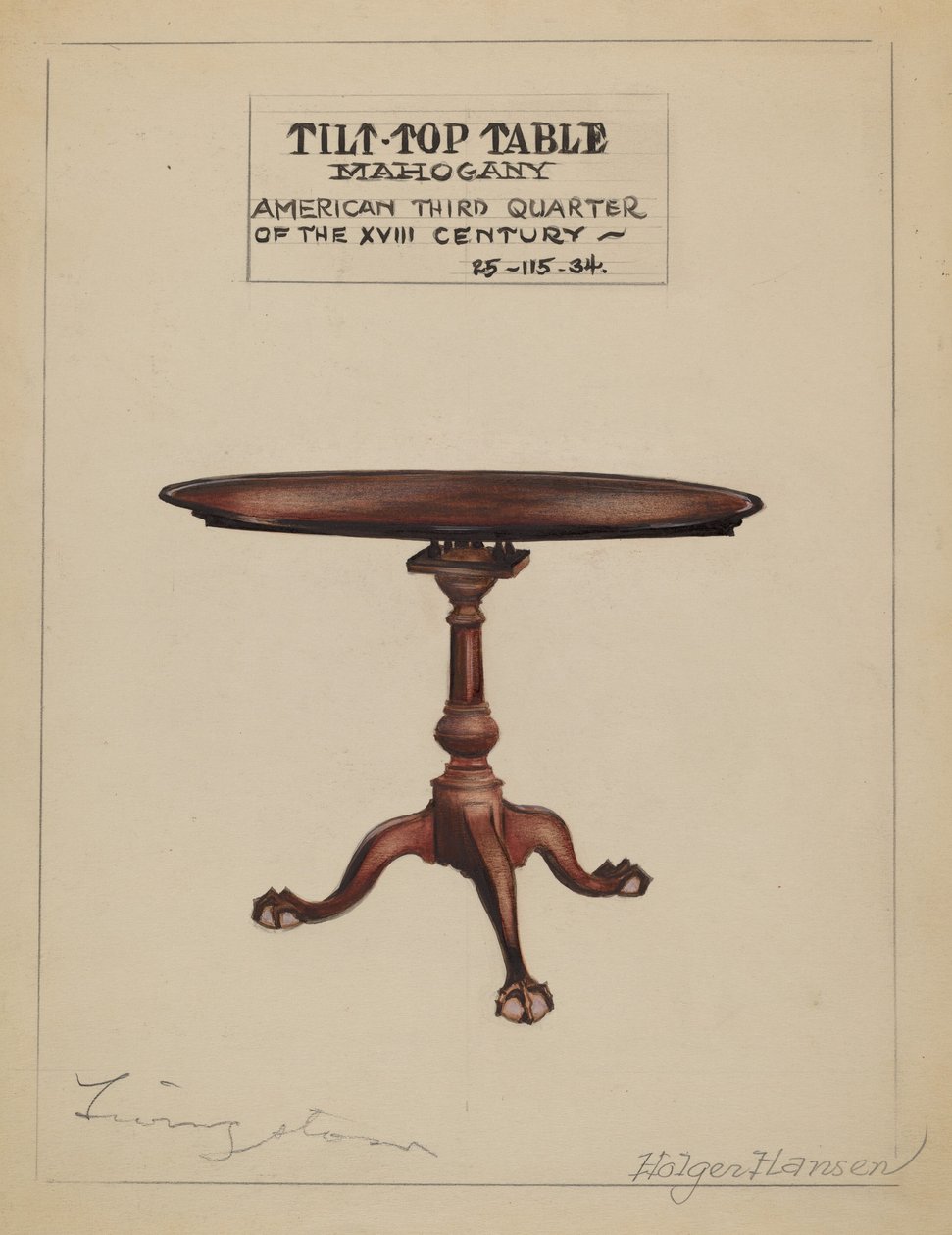 Tilt-top Table by Holger Hansen