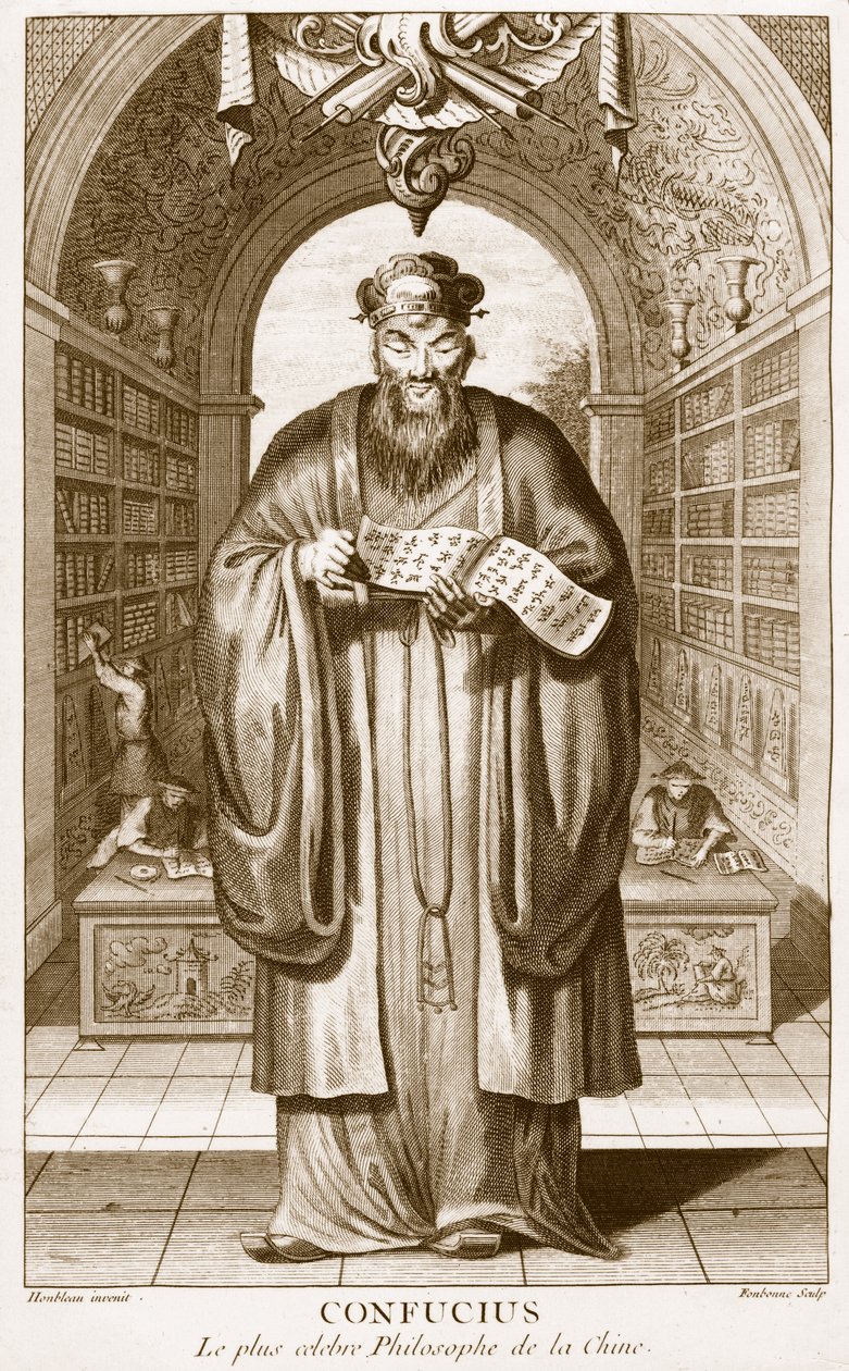Kong-Fu-Tse, or Confucius, the Most Celebrated Philosopher of China, Engraved by Henry Fletcher by Honbleau