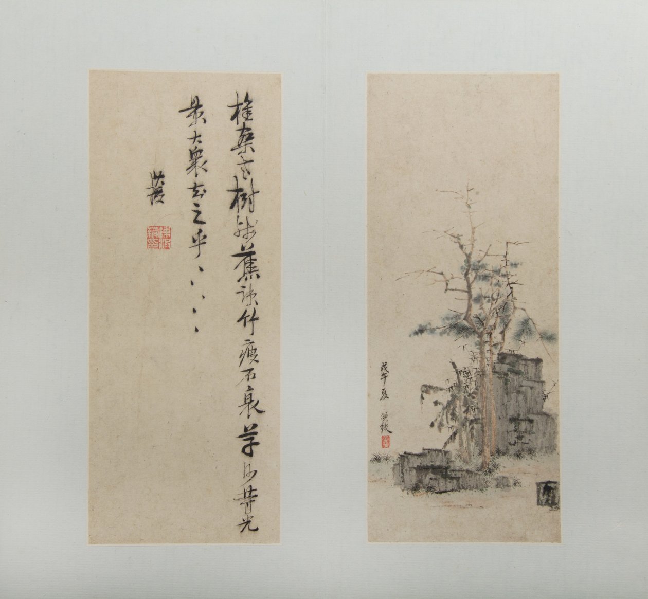 Landscapes, Figures, and Flowers, dated 1618-22 by Hongshou Chen