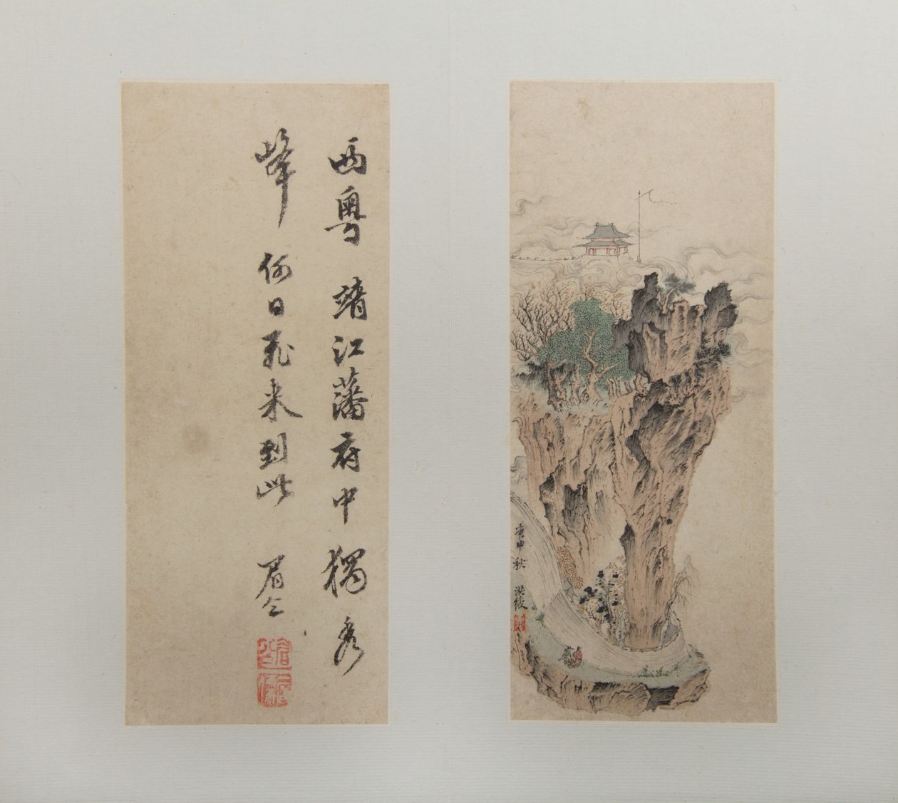 Landscapes, Figures, and Flowers, dated 1618-22 by Hongshou Chen