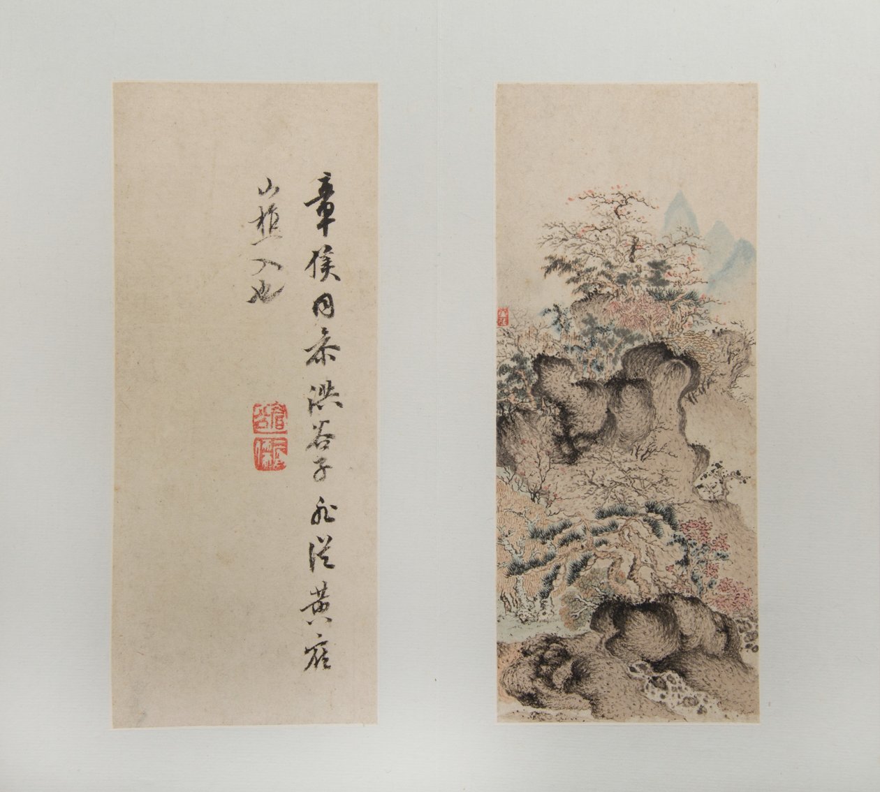 Landscapes, Figures, and Flowers, dated 1618-22 by Hongshou Chen