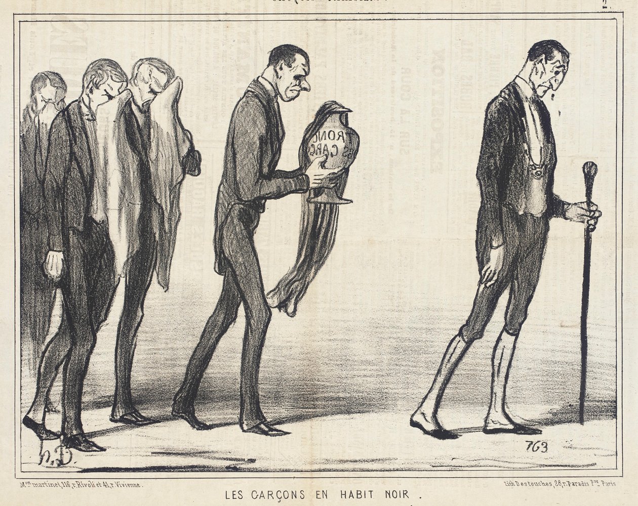 The Boys in Black Suits by Honoré Daumier