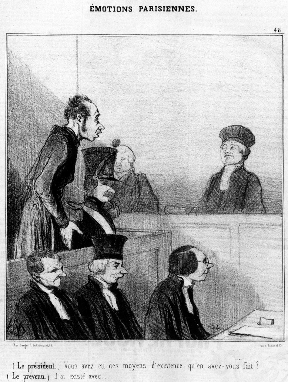 You had a livelihood, what did you do with it? (series of cartoons on Parisian emotions) by Honoré Daumier