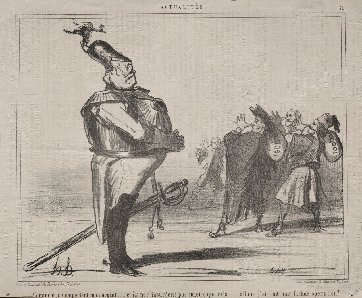 Actualities (No. 71): Why are they taking away my money... by Honoré Daumier