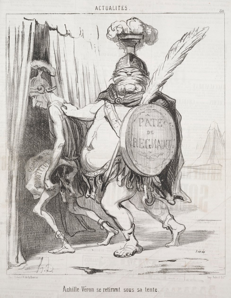 Achilles Withdrawing into his Tent by Honoré Daumier