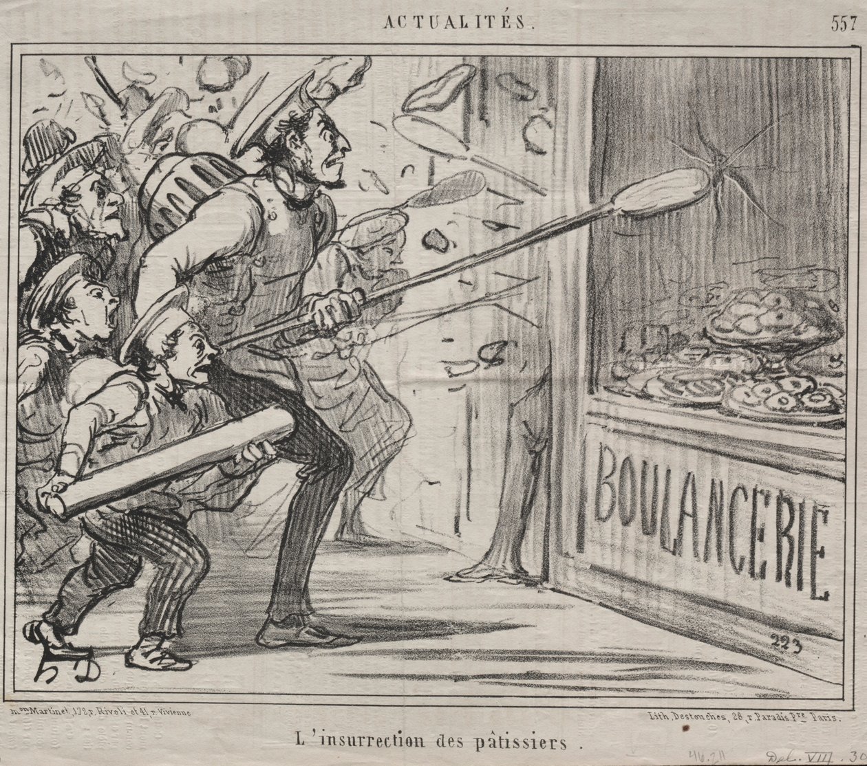 The Insurrection of the Pastry-cooks by Honoré Daumier