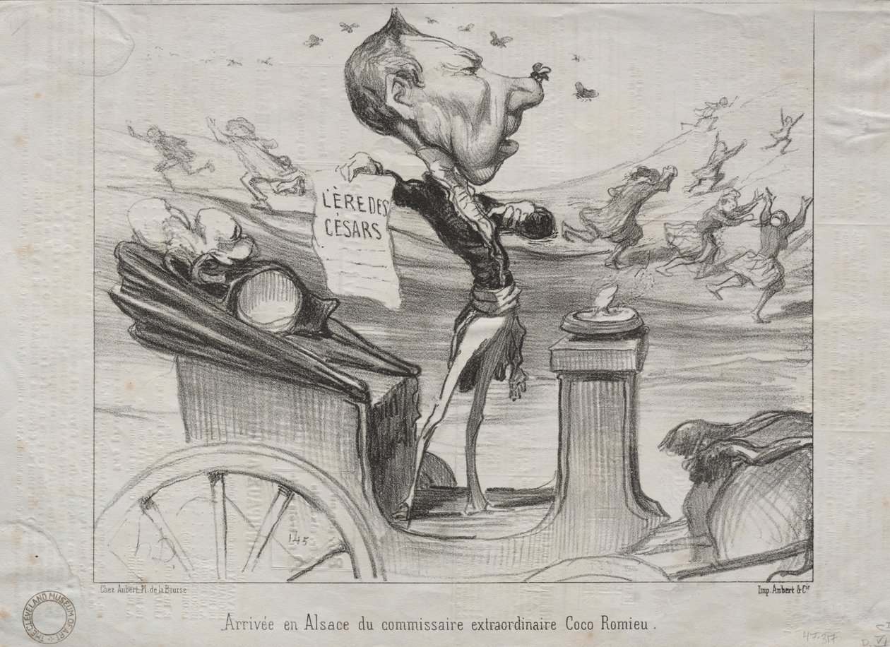 The Arrival in Alsace of the Extraordinary Commissioner, Coco Romieu, 1850 by Honoré Daumier
