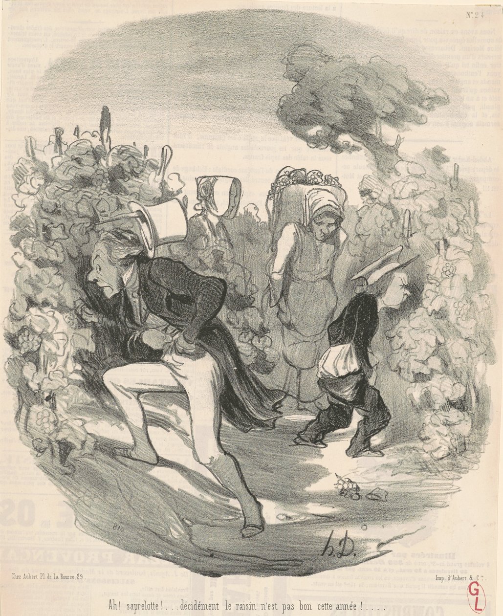 Ah! Saperlotte! ... The Grapes Are Not Good This Year! ... by Honoré Daumier