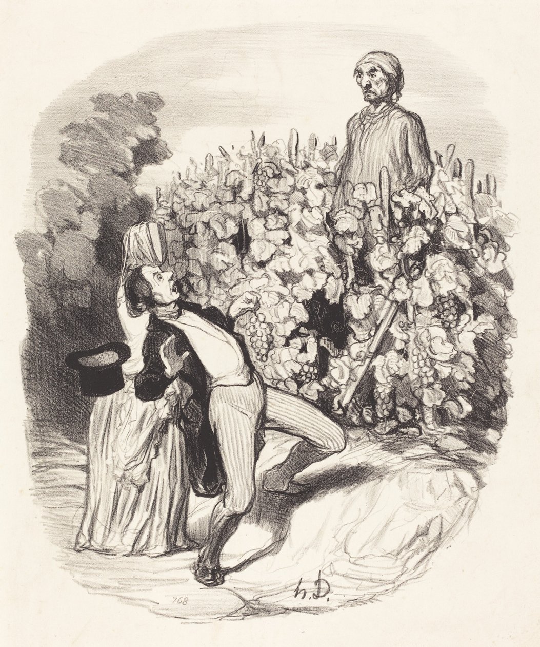Ah! Saperlotte, I think we are caught! by Honoré Daumier
