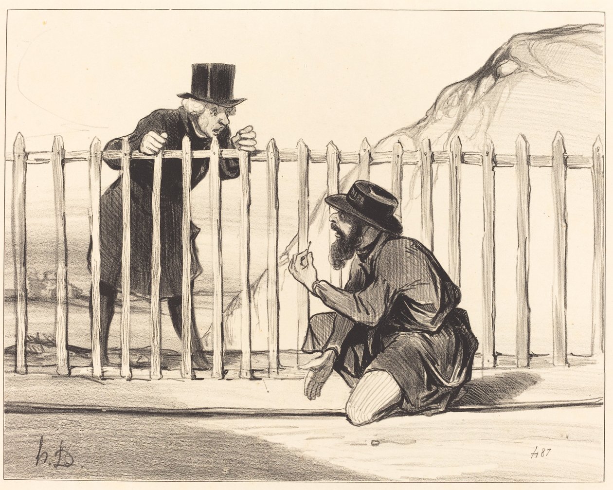 Ah! well... the convoy... can boast of escaping... by Honoré Daumier