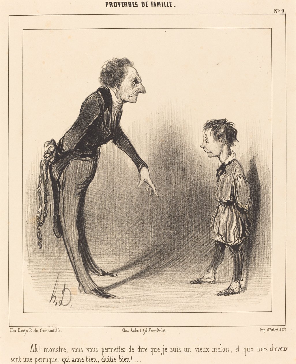 Ah! Monster, You Dare... by Honoré Daumier