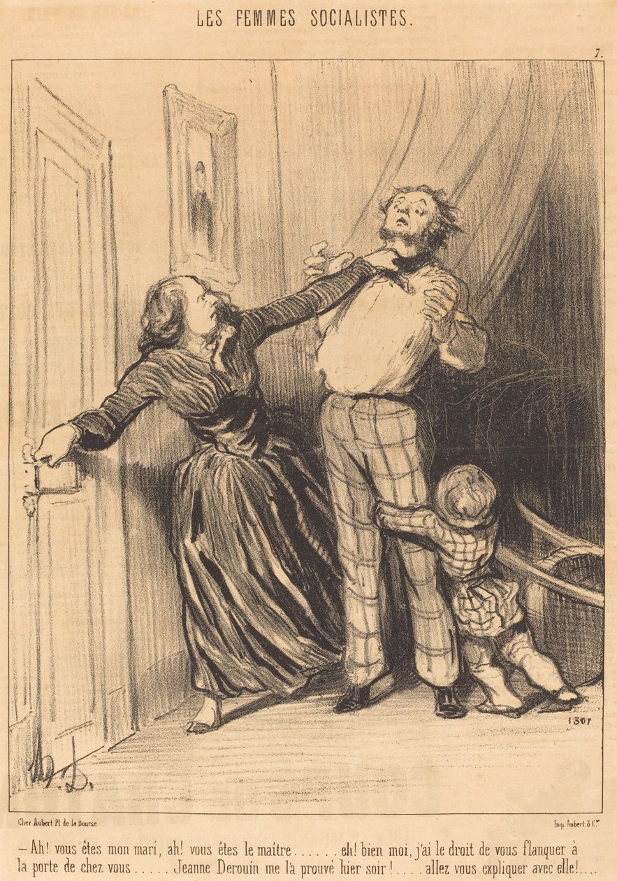 Ah! you are my husband, ah! you are the master... by Honoré Daumier