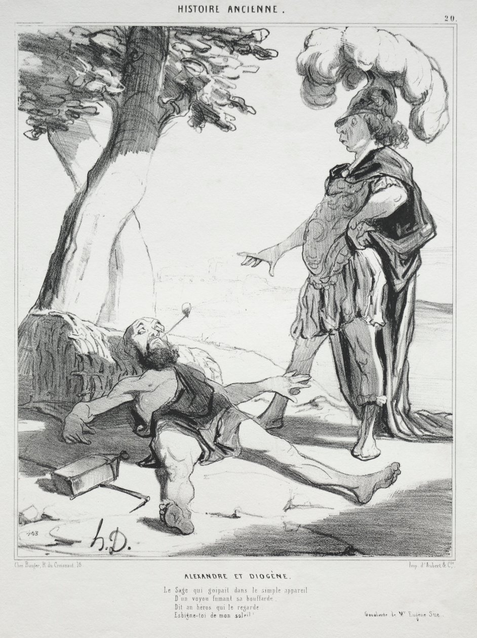 Ancient History, plate 20: Alexander and Diogenes by Honoré Daumier