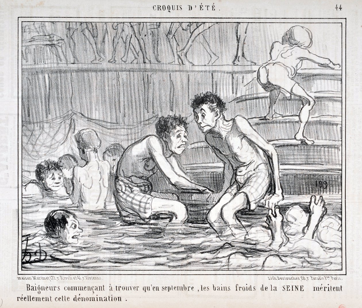 Artwork by Honore Daumier (1808-1879) Charivari dates from 1858: Serie CRUQUIS D