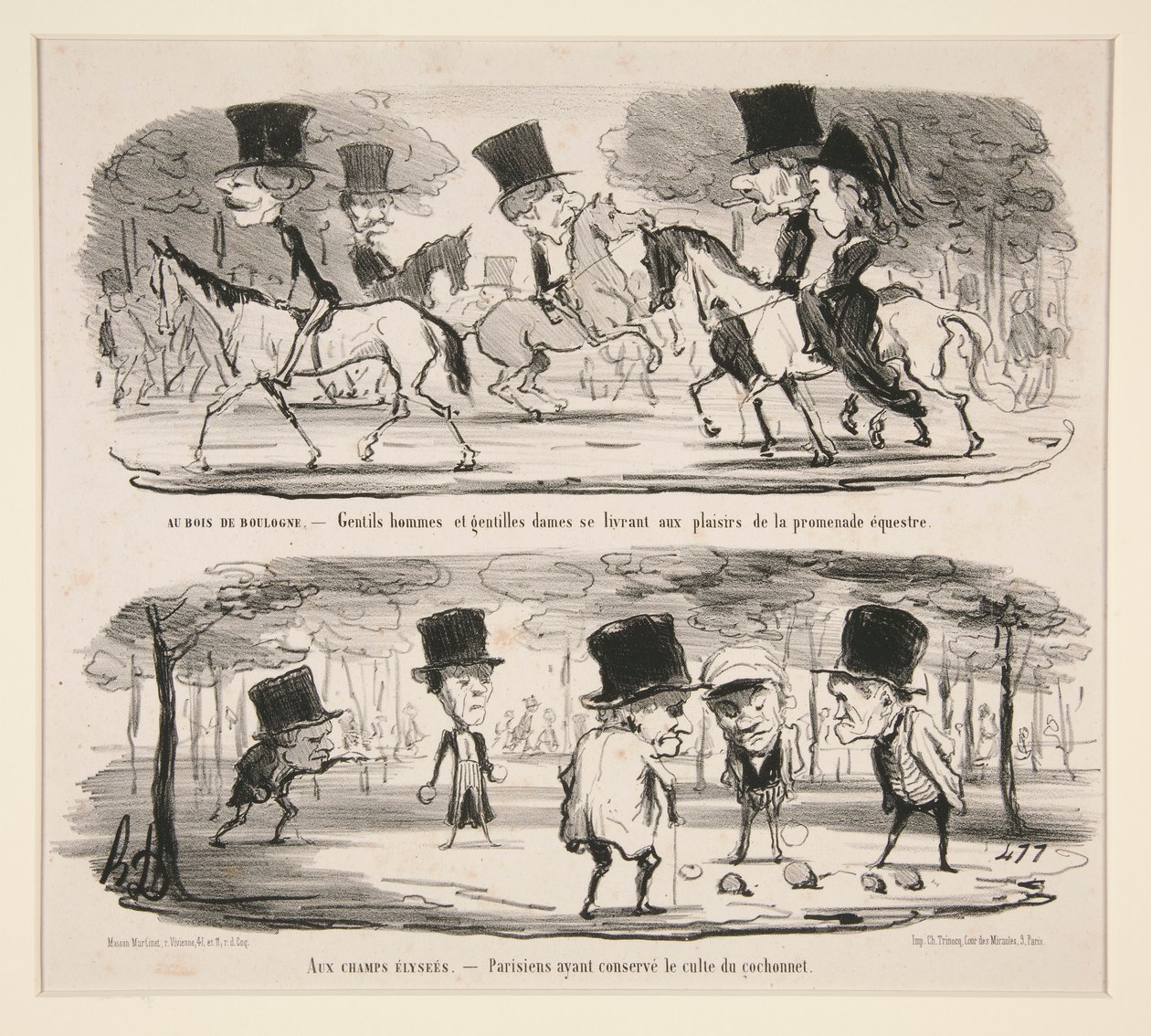 In the Bois de Boulogne by Honoré Daumier