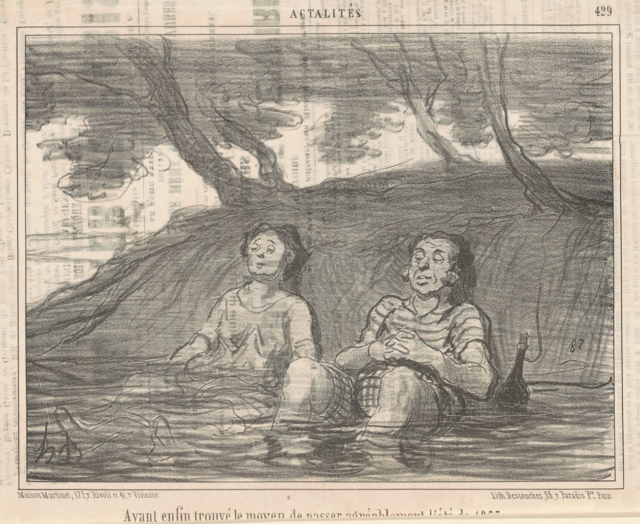 Having ... Found a Way to Spend the Summer Pleasantly by Honoré Daumier