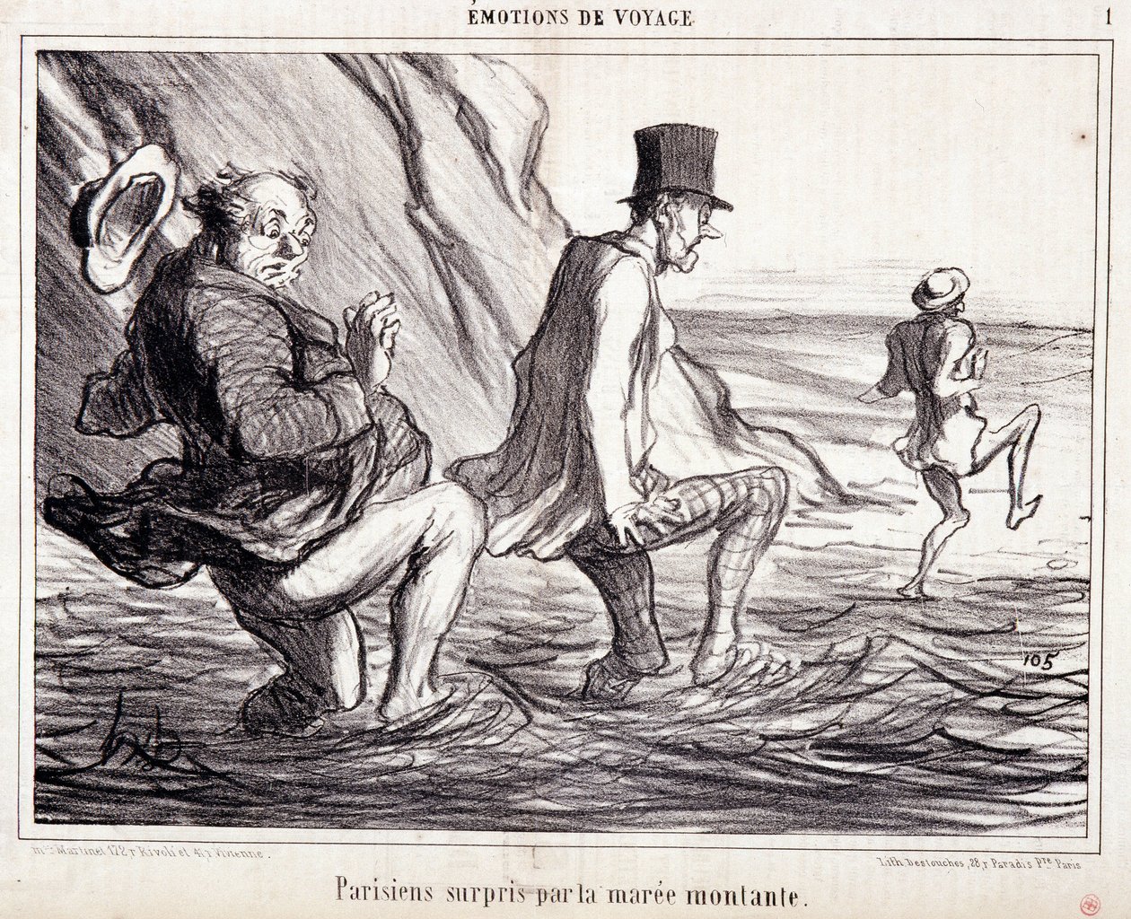 Cartoon about tourists on vacation. Series 