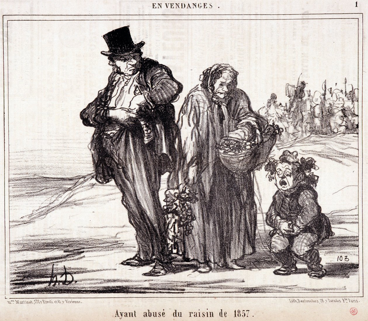Cartoon on Viticulture. Series 