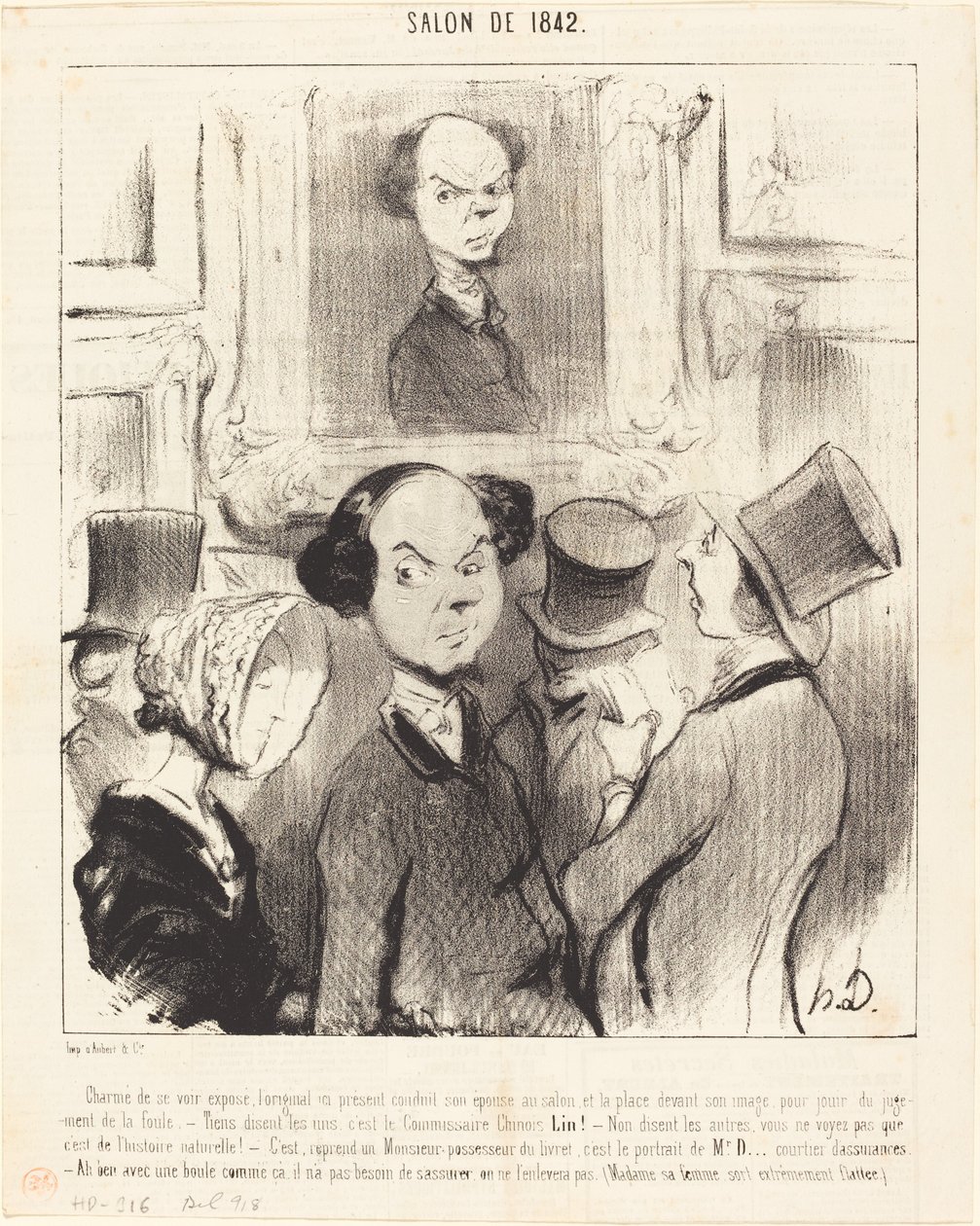 Delighted to See Himself Exposed... by Honoré Daumier