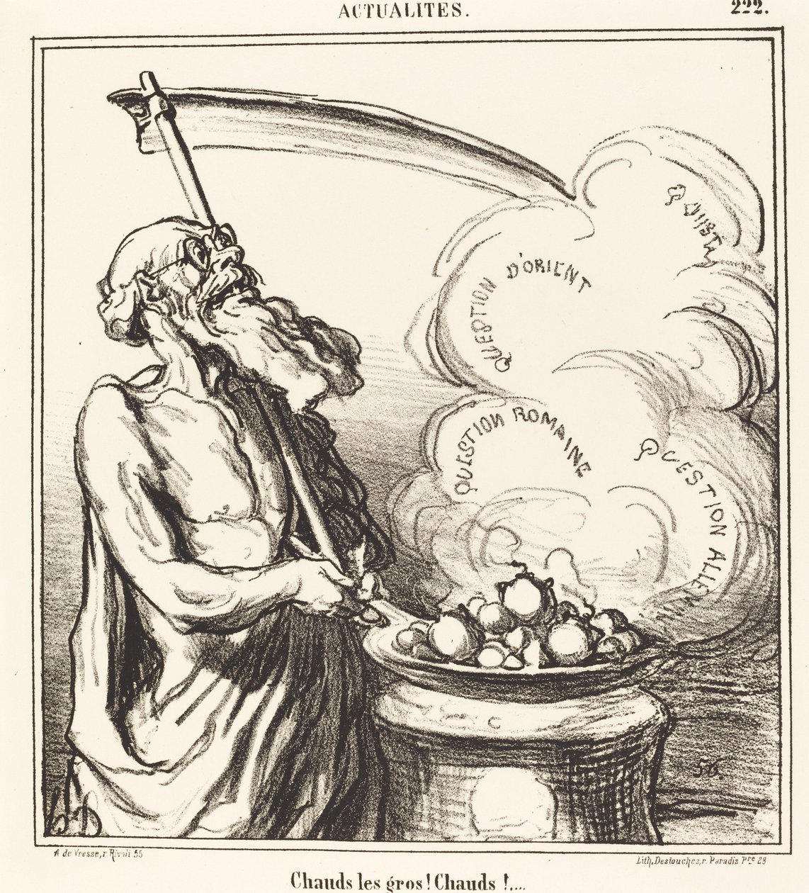 Hot, the big ones! hot!... by Honoré Daumier