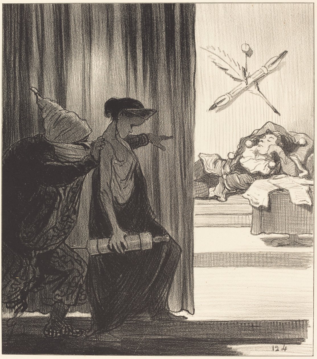Clytemnestra Pushed by Mimi Veron... by Honoré Daumier