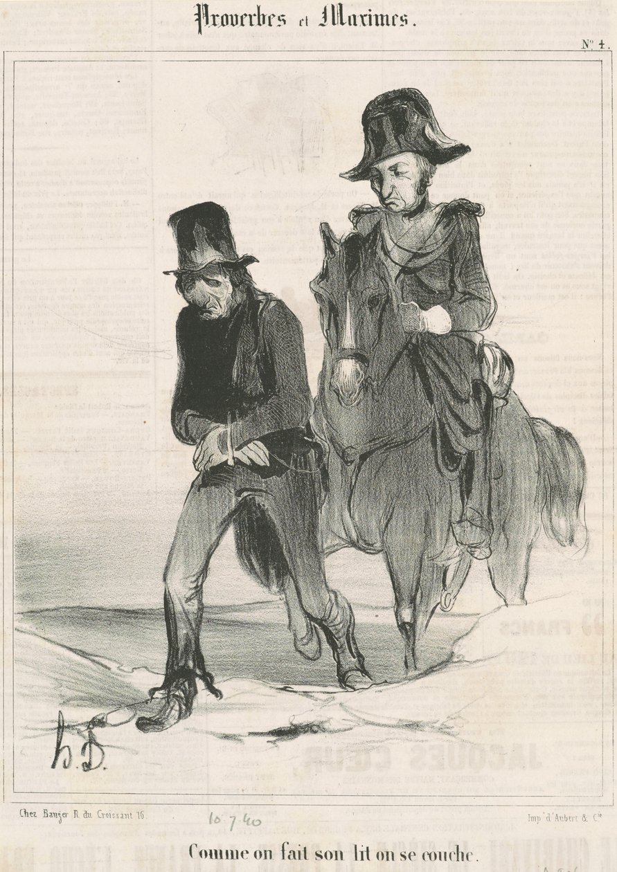 As You Make Your Bed, So You Must Lie in It by Honoré Daumier