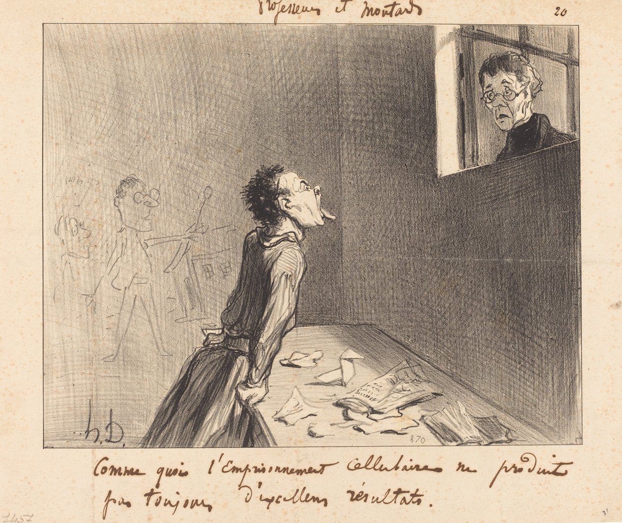 How Cellular Imprisonment... by Honoré Daumier