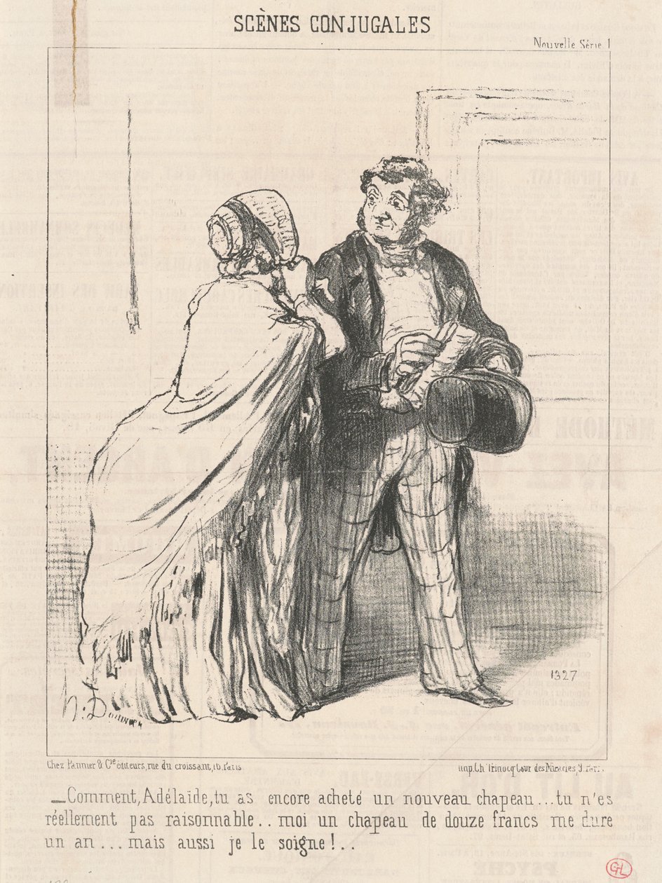 How... You Bought Another... Hat... by Honoré Daumier