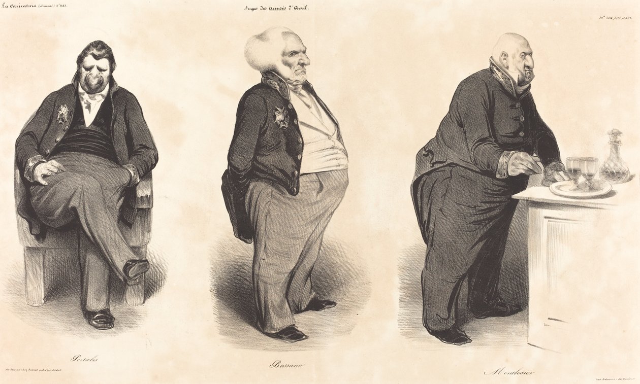 Comte Portalis - Duc de Bassano - Comte de Montlosier by Honoré Daumier