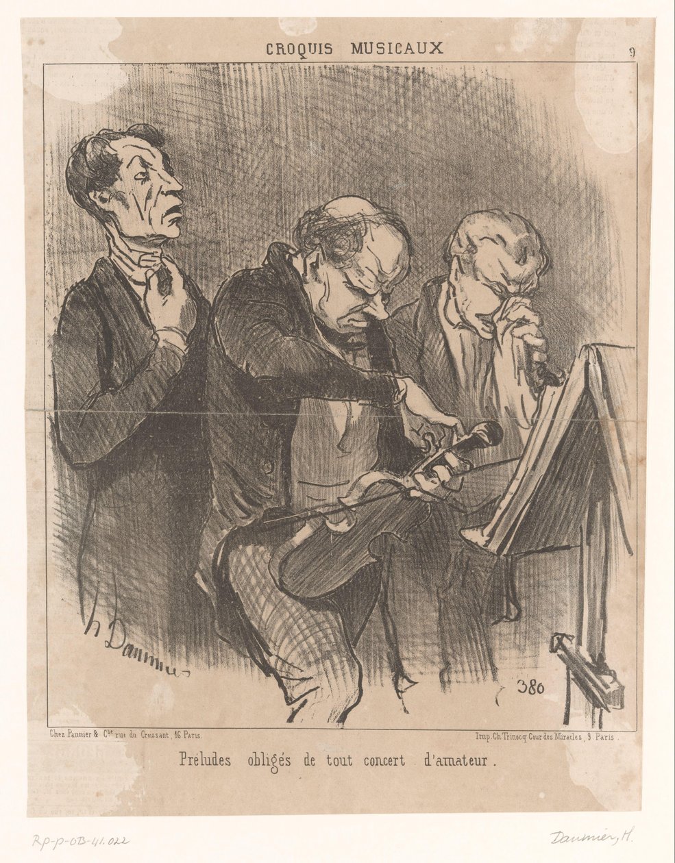 Three Amateur Musicians before a Concert by Honoré Daumier