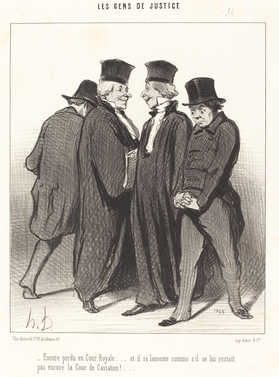 Still Lost in Royal Court... and He Laments... by Honoré Daumier