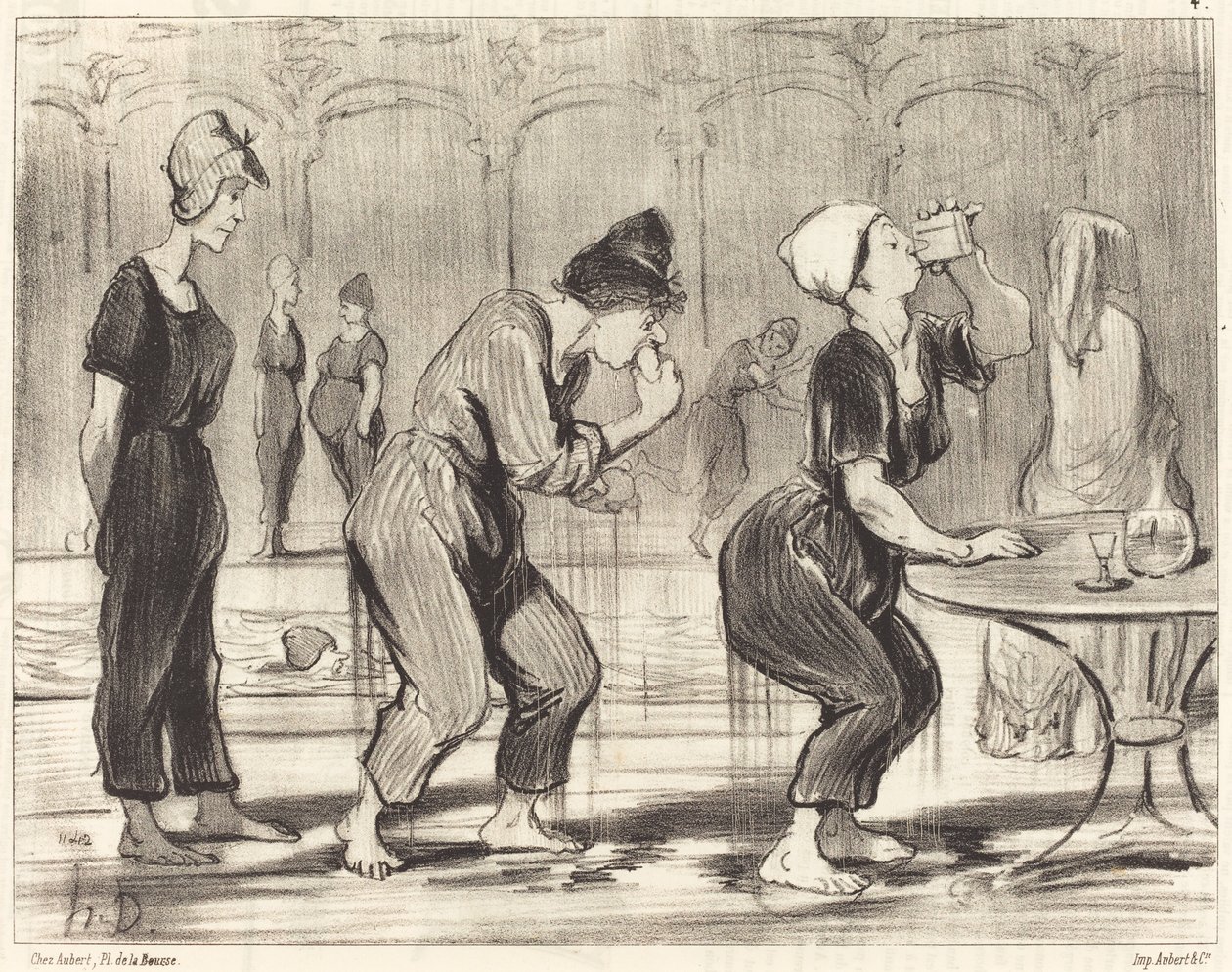 Between Two Dives by Honoré Daumier
