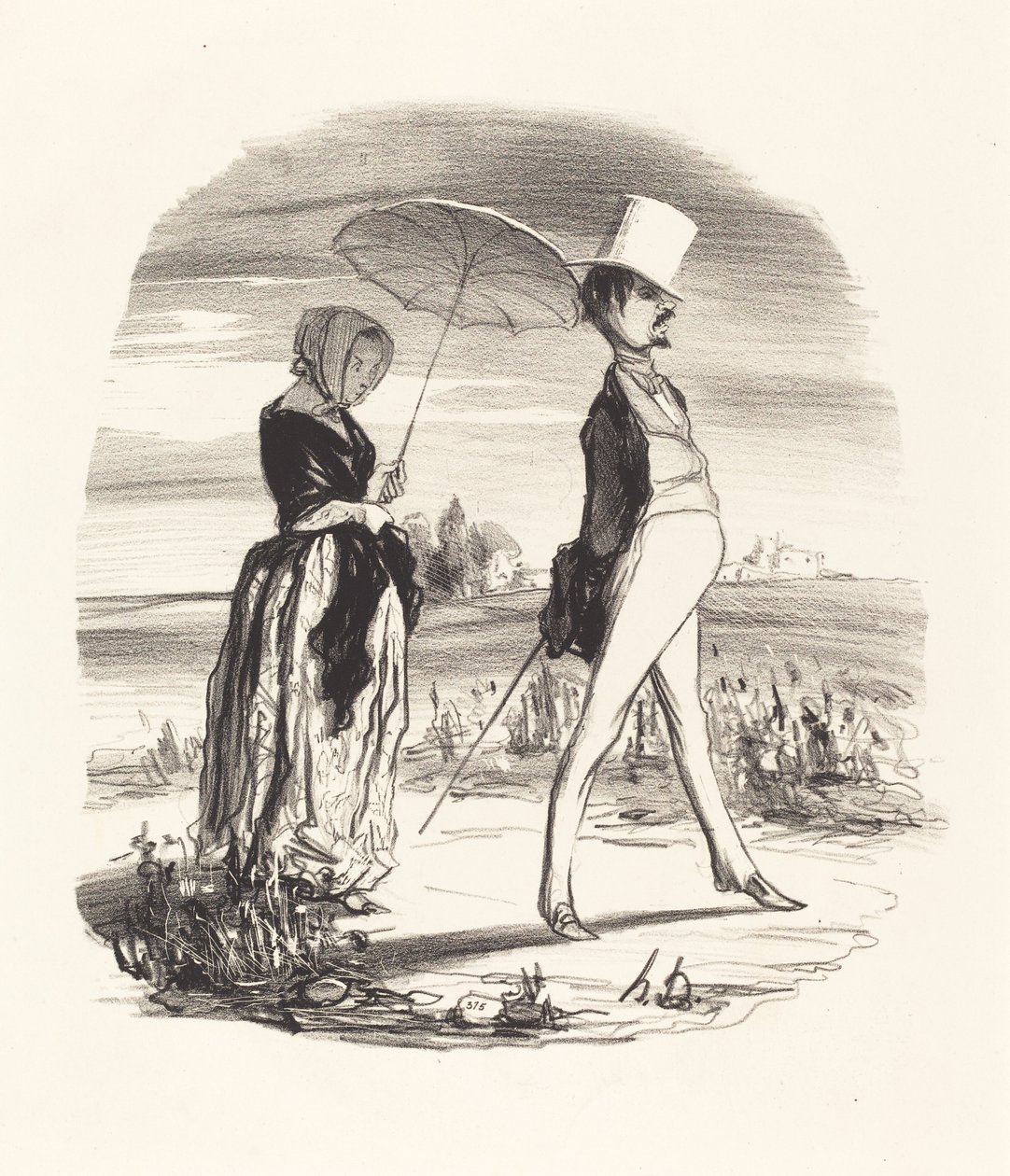 And They Call It Going Down the River of Life... by Honoré Daumier