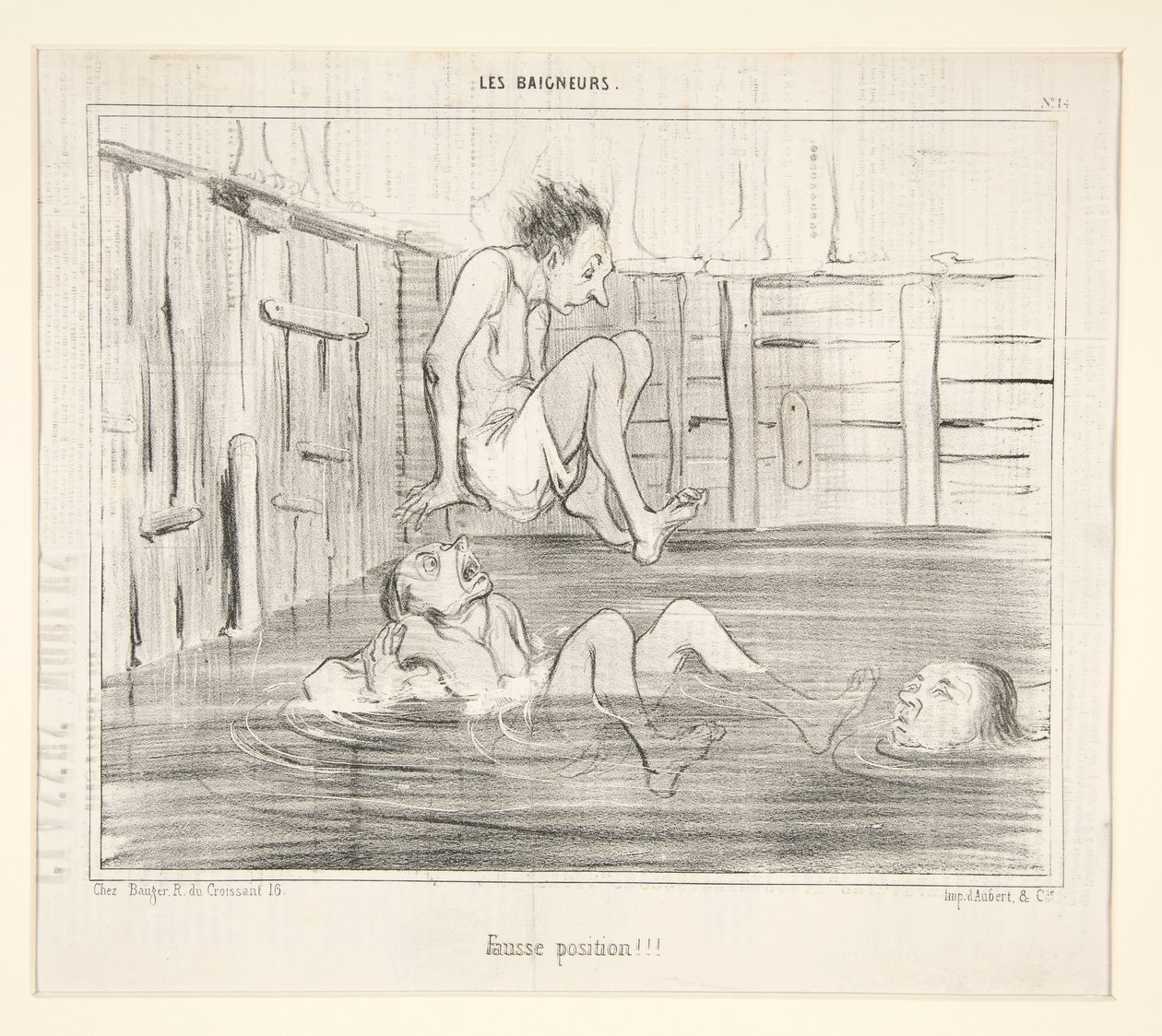 Fausse Position!!! from Les Baigneurs by Honoré Daumier