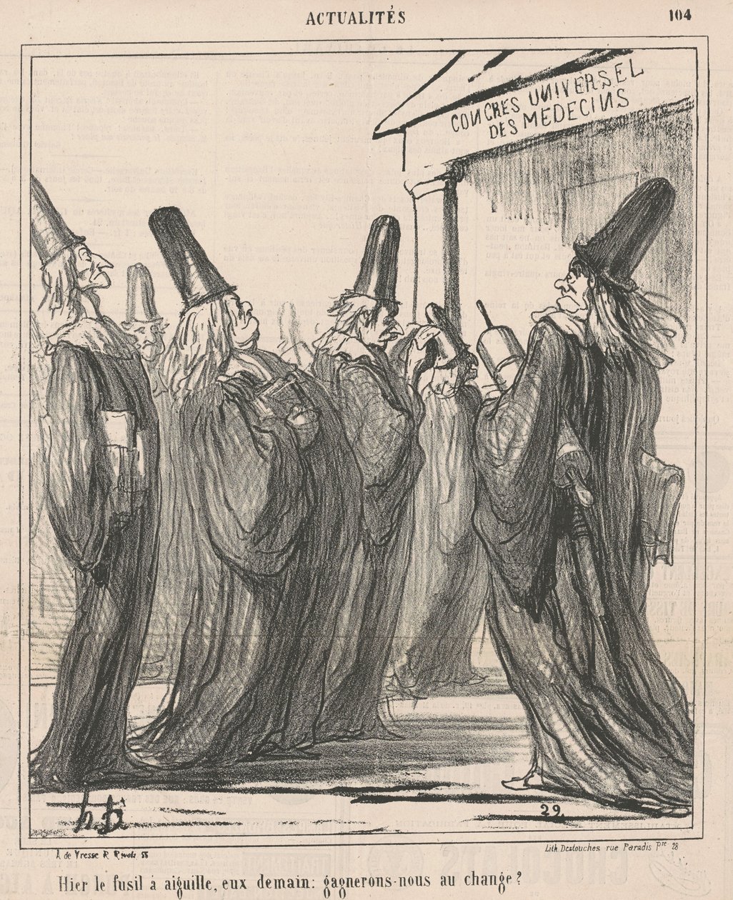 Yesterday the Needle Gun, them tomorrow... by Honoré Daumier