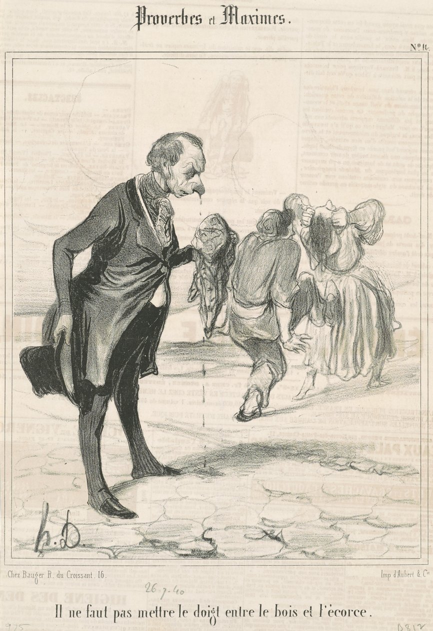 You must not put your finger... by Honoré Daumier