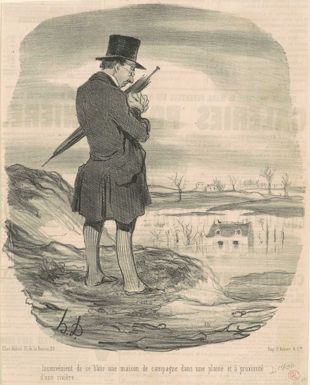 The Inconvenience of Building a Country House by Honoré Daumier