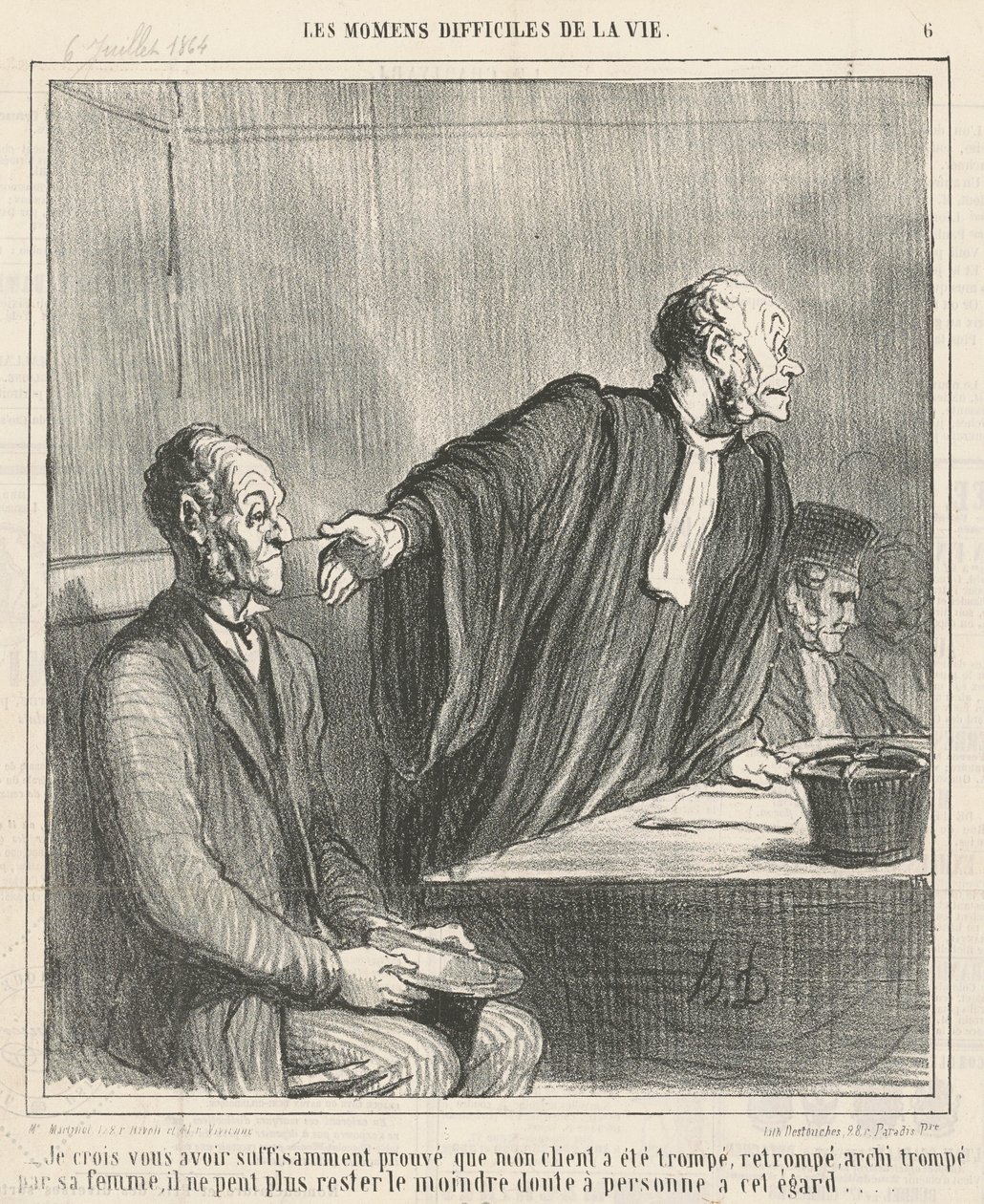 I Believe I Have Proven That My Client by Honoré Daumier